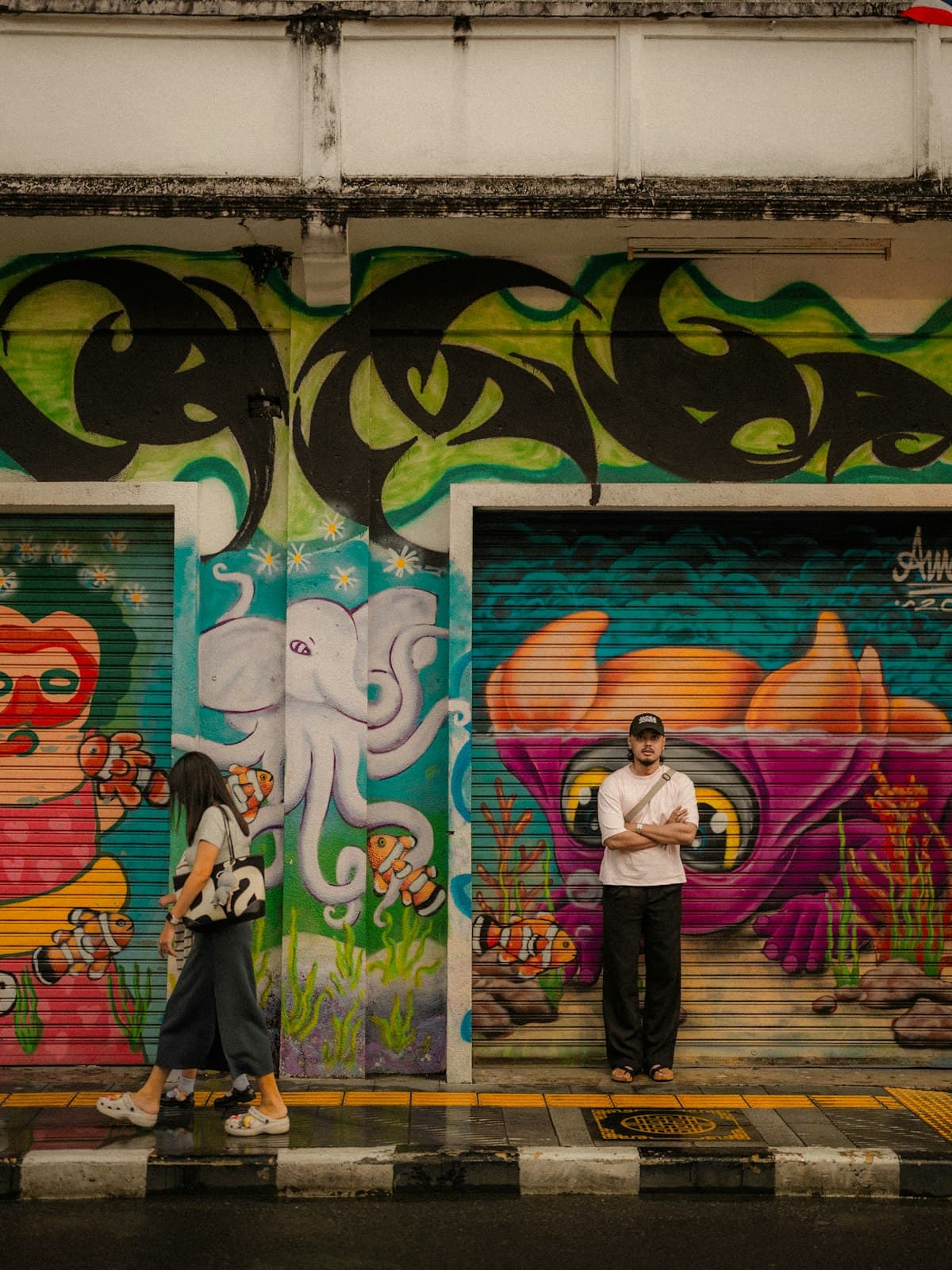 Corredor de murales sobre Avenida Córdoba en Villa Crespo